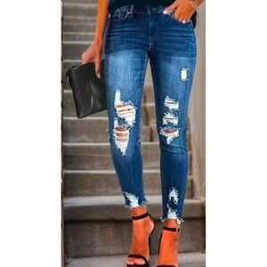 vintage distressed mid-rise jeans NWT